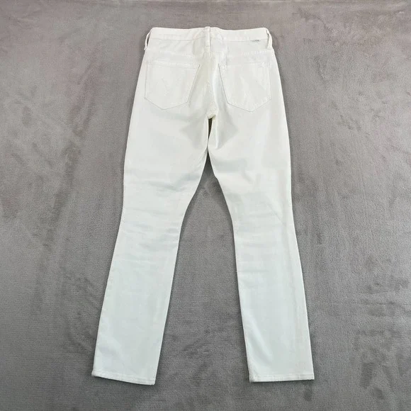 Mother The Looker Crop in Glass Slipper Jeans Women 25 White Slim Fit USA NWOT - Picture 8 of 14